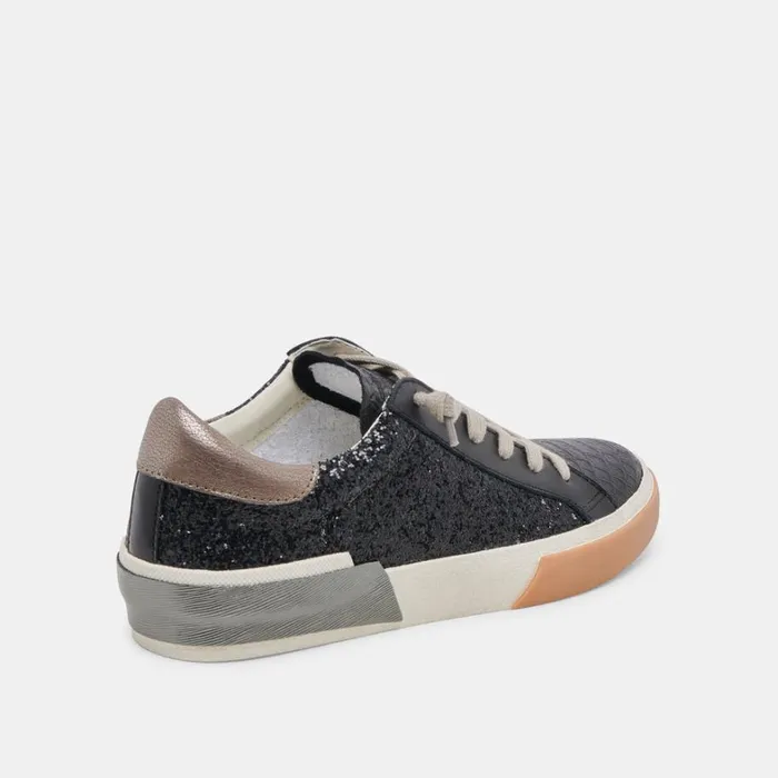 Sneakers Women Dolce Vita Zina Sneakers Black Shimmer Glitter