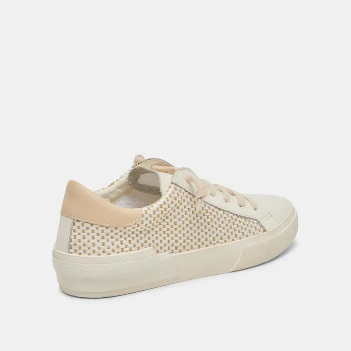 Sneakers Women Dolce Vita Zina Sneakers Tan Cream Raffia