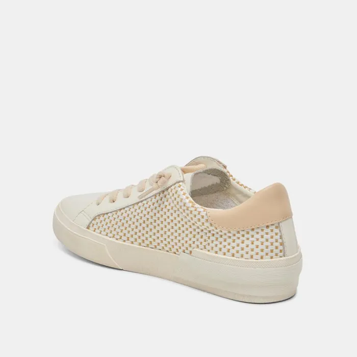 Sneakers Women Dolce Vita Zina Sneakers Tan Cream Raffia