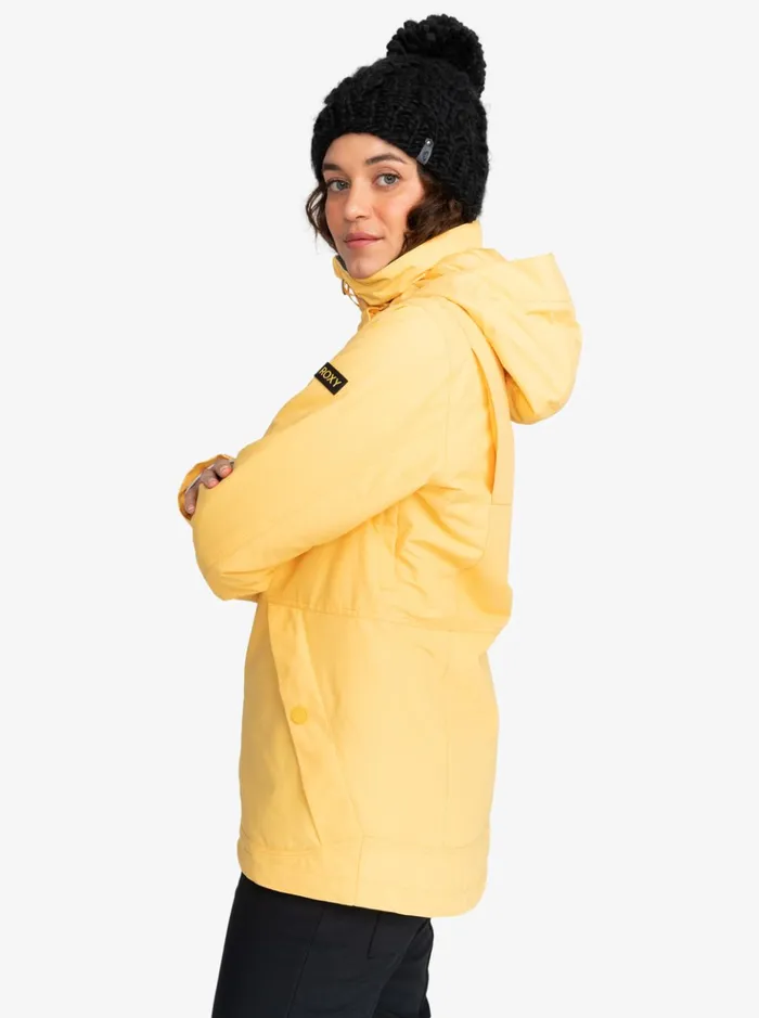 Snow Jackets Women Roxy Presence Parka Technical Snow Jacket Sunset Gold
