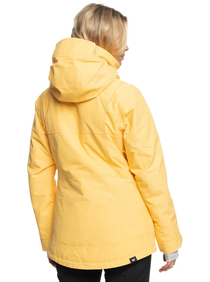 Snow Jackets Women Roxy Presence Parka Technical Snow Jacket Sunset Gold