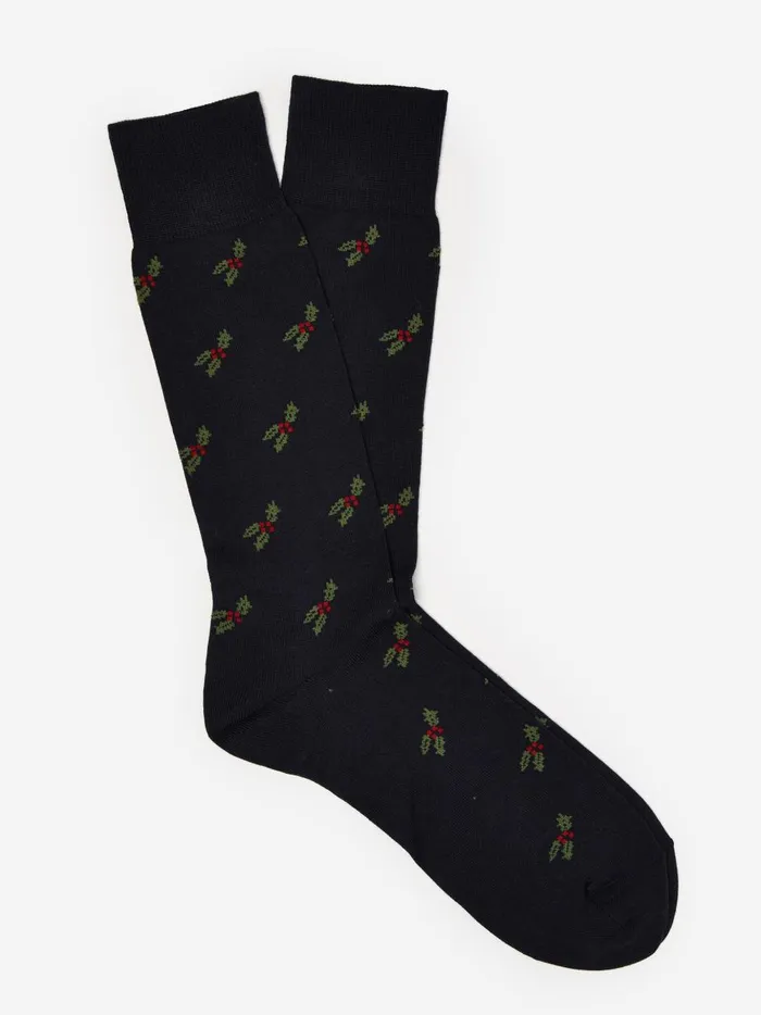 Socks In Mistletoe Navyred Men JMcLaughlin Socks