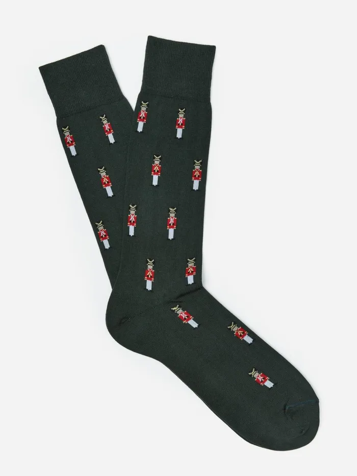 Socks In Toy Soldiers Green Men JMcLaughlin Socks