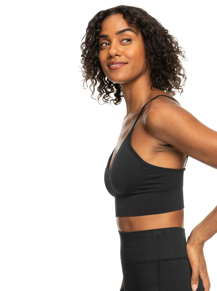 Sports Bras Women Roxy Chill Out Seamless Sports Bra Anthracite