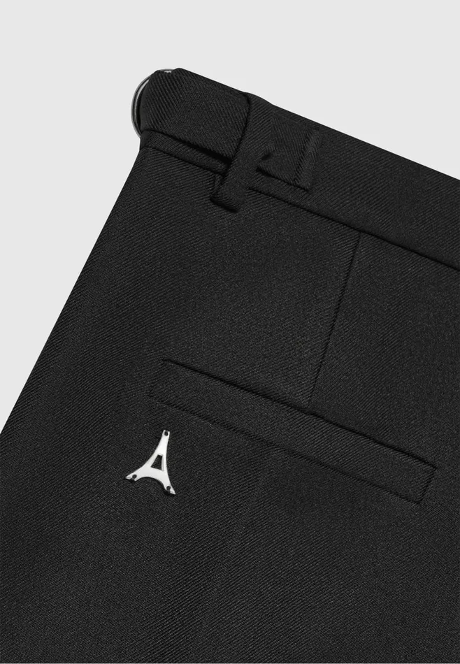 Suits Men Manire De Voir Relaxed Fit Textured Pleated Tailored Trousers Black
