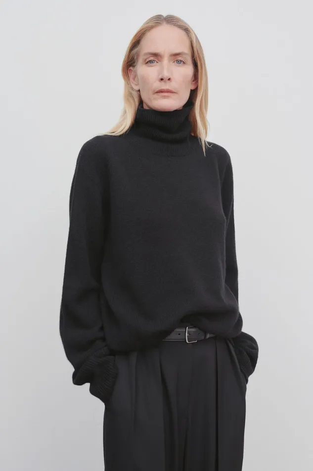 Sweaters Women The Row Stepny Top In Wool And Cashmere Black