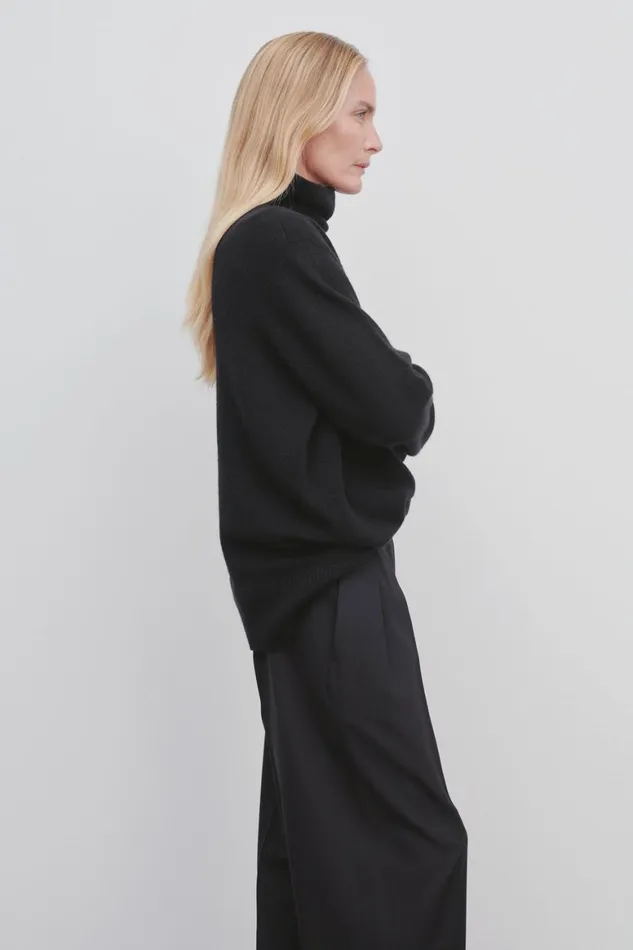 Sweaters Women The Row Stepny Top In Wool And Cashmere Black