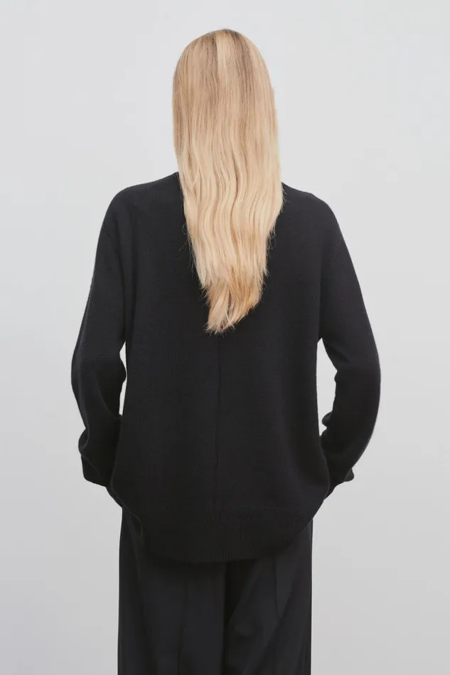 Sweaters Women The Row Stepny Top In Wool And Cashmere Black