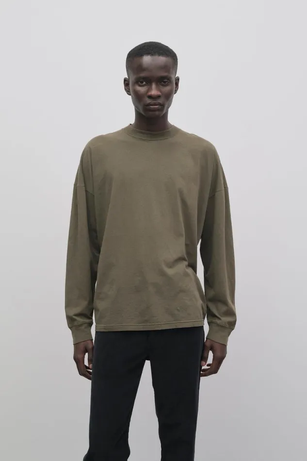 TShirts Men The Row Dolino Top In Cotton Grey Taupe