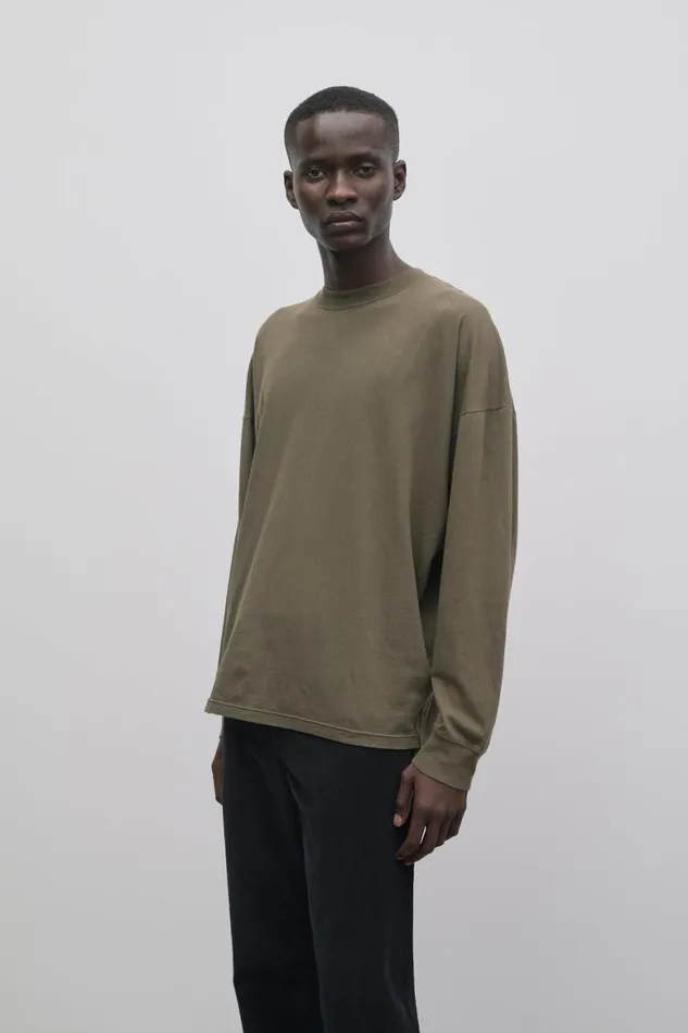 TShirts Men The Row Dolino Top In Cotton Grey Taupe