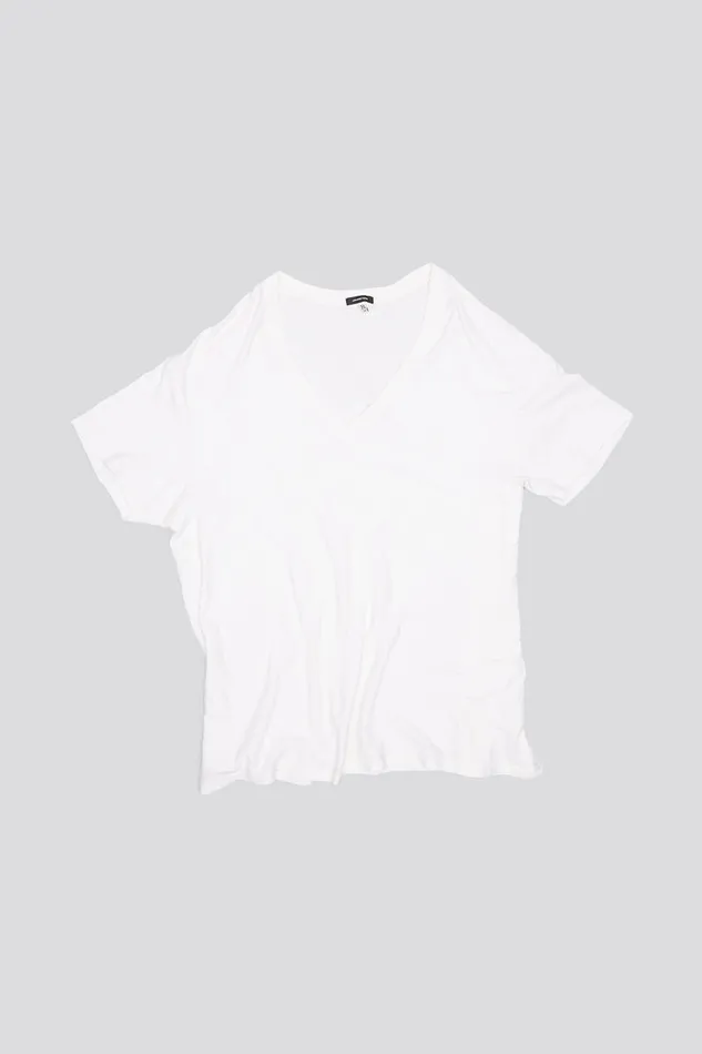 TShirts Women R13 Relaxed Cashmere VNeck 8211 White