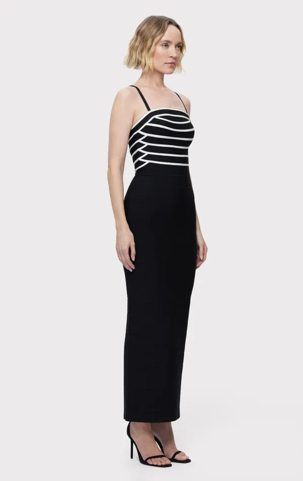 THE CHLOE GOWN Black Alabaster Women HERV LEGR Dresses THE CHLOE GOWN Black Alabaster Women HERV LEGR Dresses