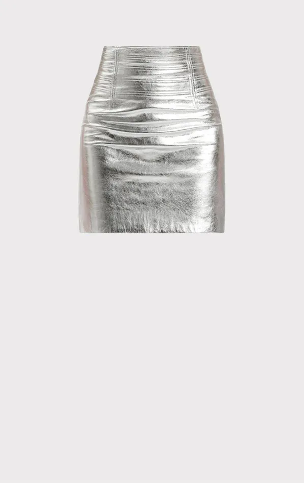 THE CLARA SKIRT Silver Foil Women HERV LEGR Bottoms THE CLARA SKIRT Silver Foil Women HERV LEGR Bottoms
