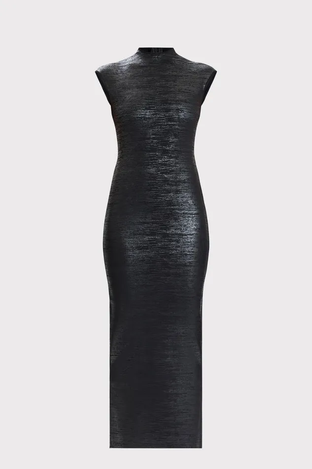 THE EMMA GOWN Black Foil Women HERV LEGR Dresses THE EMMA GOWN Black Foil Women HERV LEGR Dresses