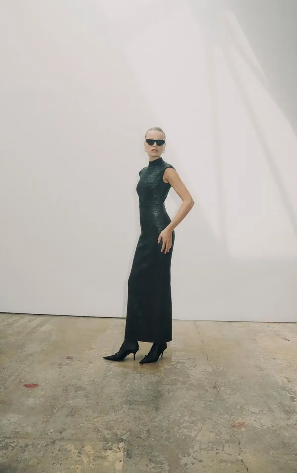 THE EMMA GOWN Black Foil Women HERV LEGR Dresses THE EMMA GOWN Black Foil Women HERV LEGR Dresses
