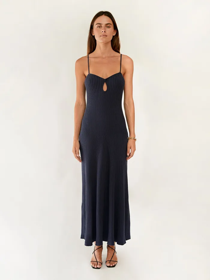 The UNDONE Dresses Women Anna Quan 8211 Rosie Knit Dress in Navy