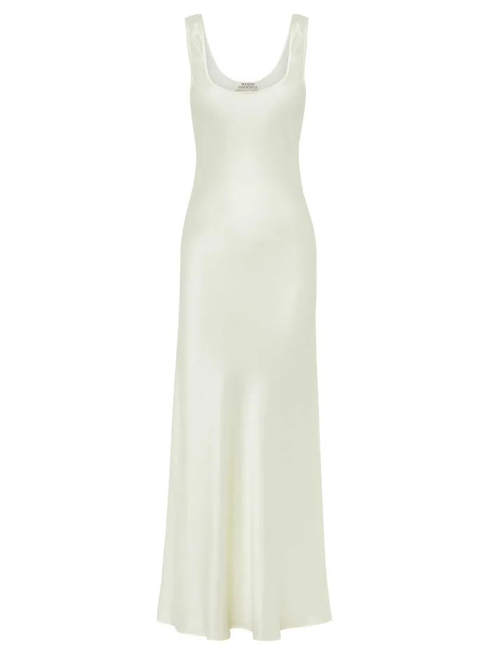 The UNDONE Loungewear Women Maison Essentiele 8211 Scoop Neck Maxi in Ivory