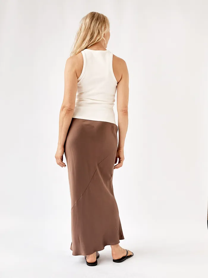 Tops The UNDONE Women Esse Studios 8211 High Neck Rib Tank Top in Ivory