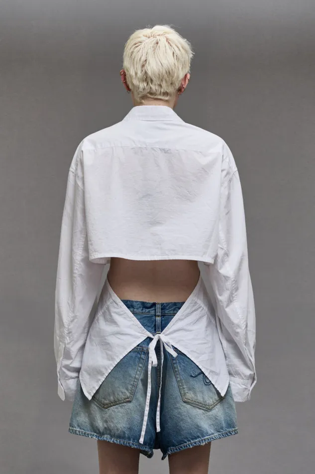 Tops Women R13 Open Back Shirt 8211 White
