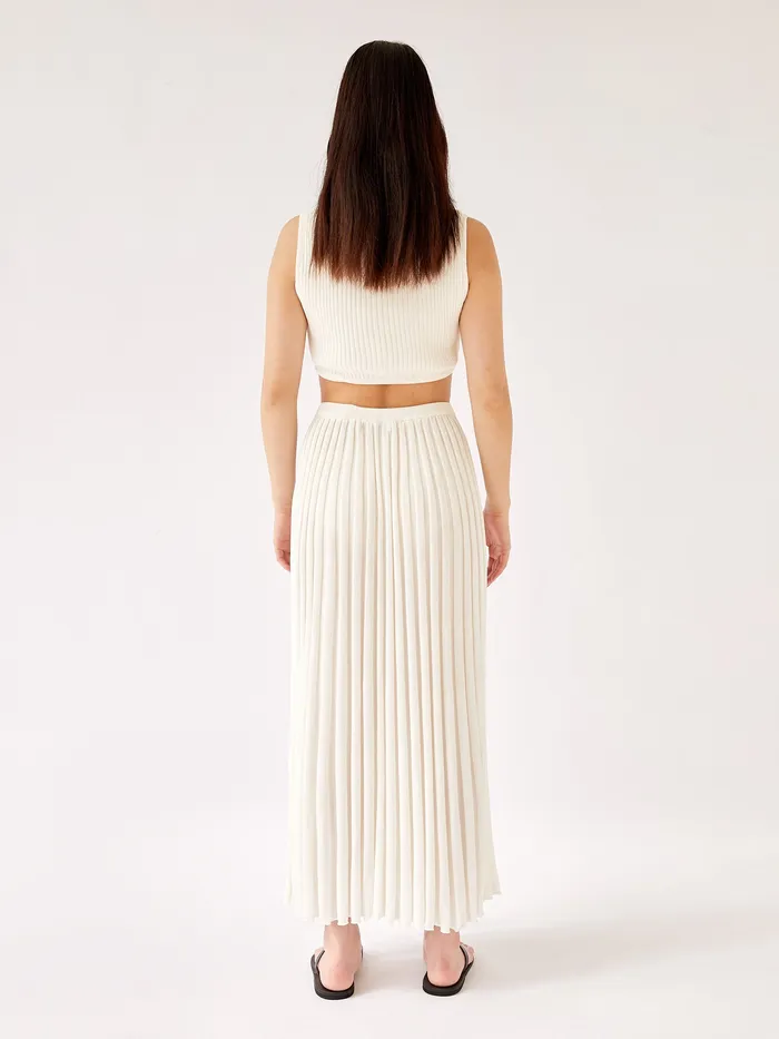 Tops Women The UNDONE Christopher Esber 8211 Sleeveless Knit Tie Crop in White