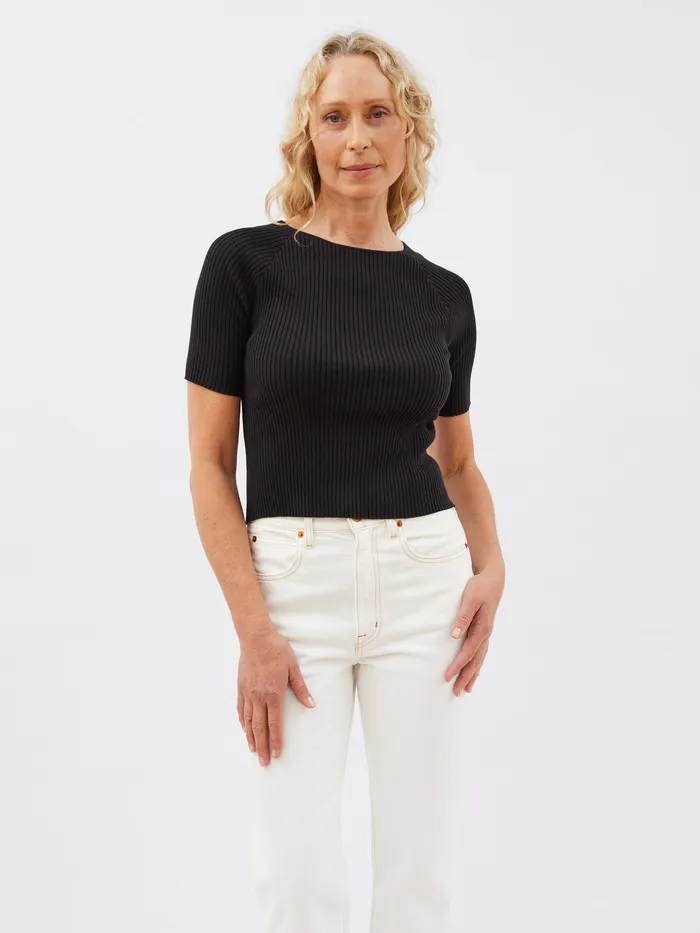 Tops Women The UNDONE Wynn Hamlyn 8211 Palm TShirt in Black