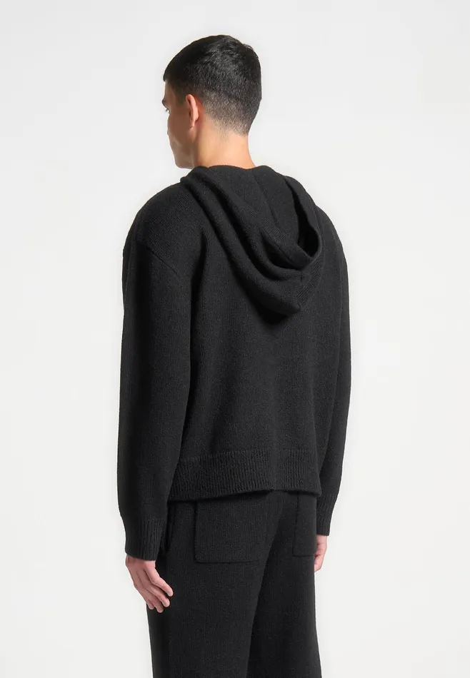 Tracksuits Men Manire De Voir Signature MohairBlend Hoodie Black