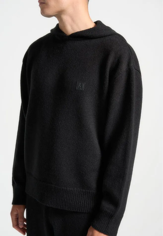 Tracksuits Men Manire De Voir Signature MohairBlend Hoodie Black