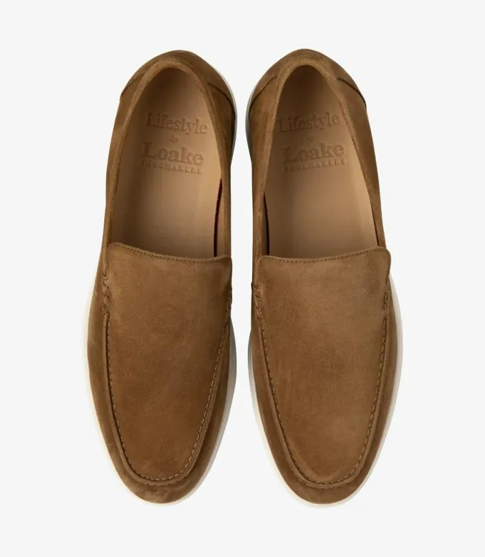 Tuscany Chestnut Brown Suede Men Loake Loafers Tuscany Chestnut Brown Suede Men Loake Loafers