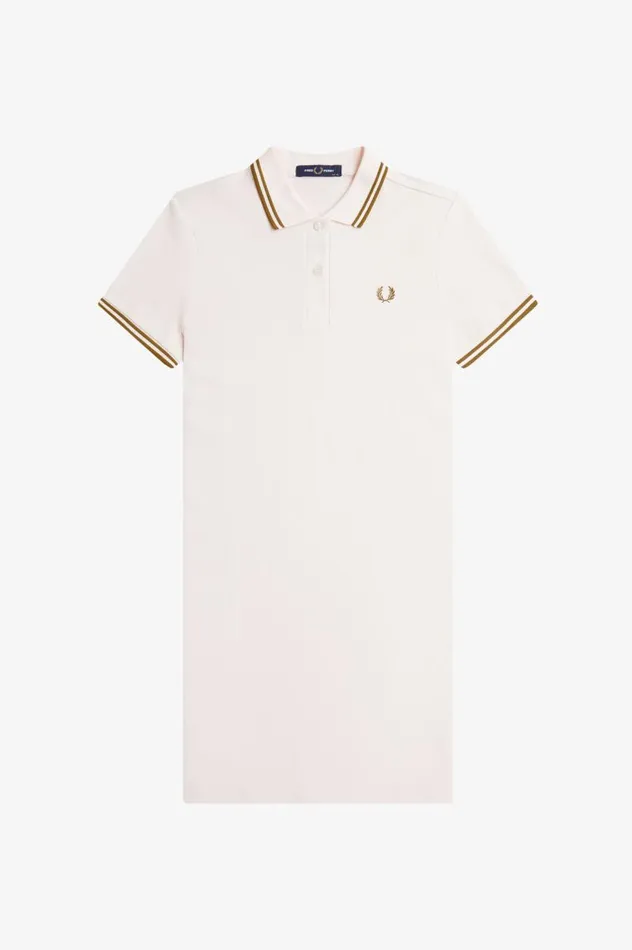 Twin Tipped Fred Perry Shirt Dress Silky Peach Women Fred Perry Dresses