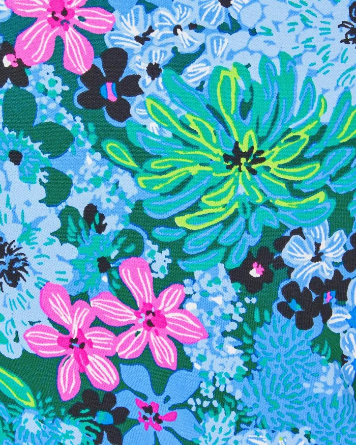UPF 50 Luxletic Frida Polo Bon Bon Blue Women Lilly Pulitzer Tops UPF 50 Luxletic Frida Polo Bon Bon Blue Women Lilly Pulitzer Tops