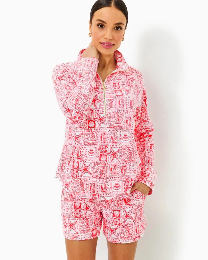 UPF 50 Skipper Popover Multi Grove Garden Women Lilly Pulitzer Tops UPF 50 Skipper Popover Multi Grove Garden Women Lilly Pulitzer Tops