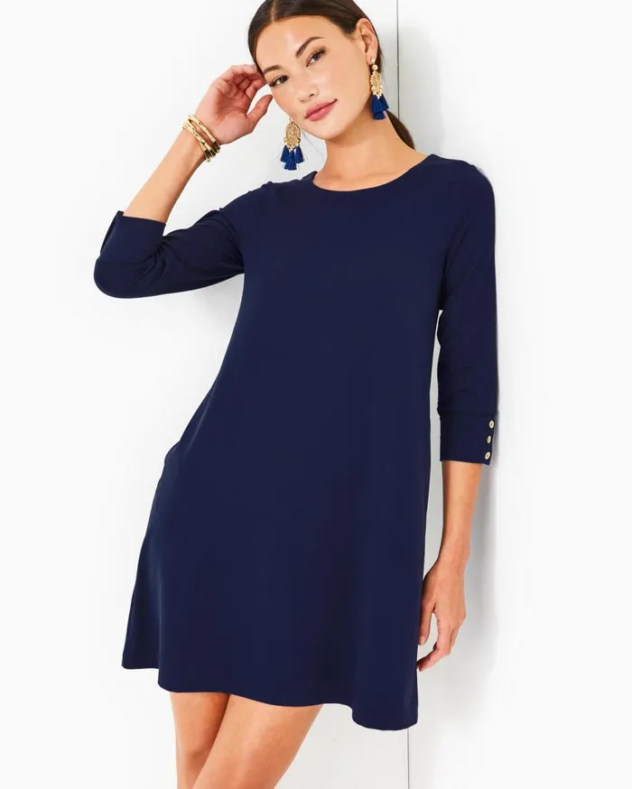 UPF 50 Solia Dress True Navy Women Lilly Pulitzer Dresses