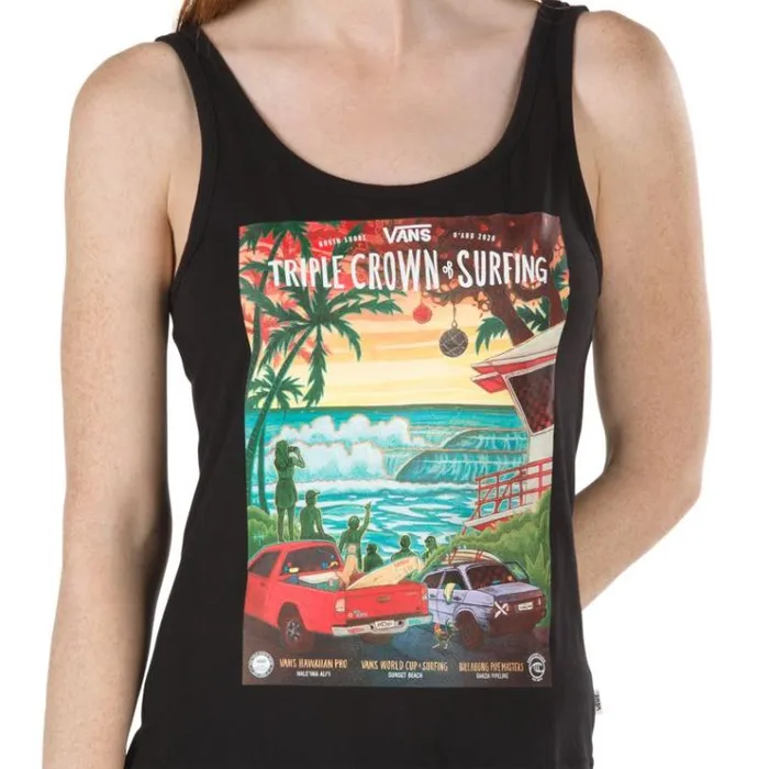 Vans 2020 VTCS Poster Easy Tank Black Womens TShirts and Tanks Vans 2020 VTCS Poster Easy Tank Black Womens TShirts and Tanks