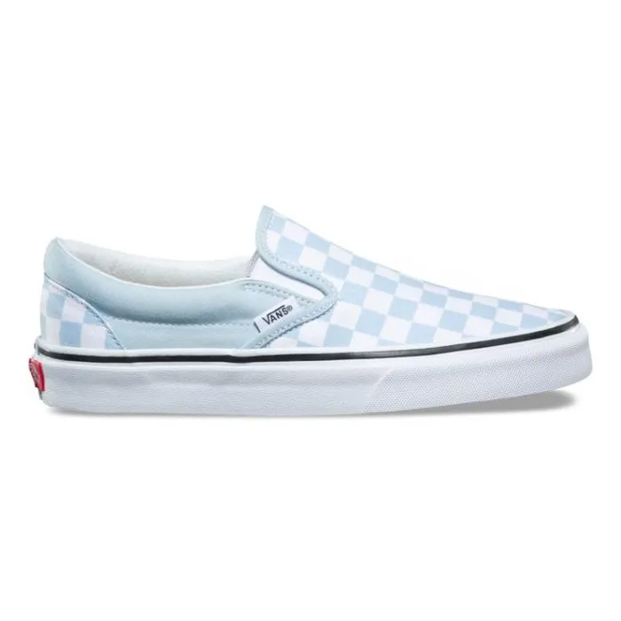Vans Checkerboard SlipOn Baby BlueTrue White Womens Classics Shoes Vans Checkerboard SlipOn Baby BlueTrue White Womens Classics Shoes
