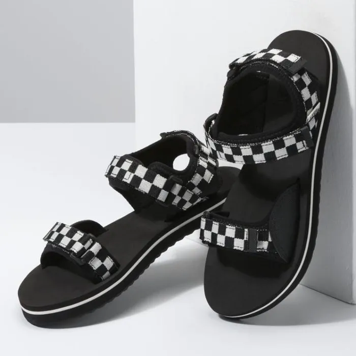 Vans Checkerboard TriLock BlackWhite Womens Sandals Vans Checkerboard TriLock BlackWhite Womens Sandals