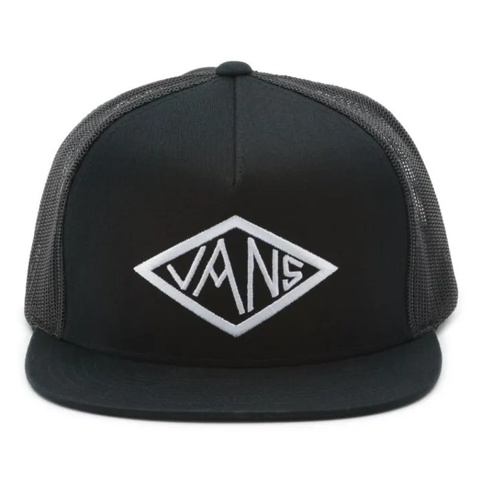 Vans Dak Diamond Trucker Hat Black Mens Hats and Beanies Vans Dak Diamond Trucker Hat Black Mens Hats and Beanies
