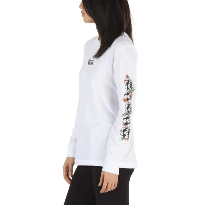 Vans Jefferspin Long Sleeve Boyfriend Tee White Womens TShirts and Tanks Vans Jefferspin Long Sleeve Boyfriend Tee White Womens TShirts and Tanks
