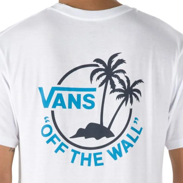 Vans Mini Dual Palm TShirt WhiteBlue Jewel Mens TShirts and Tanks Vans Mini Dual Palm TShirt WhiteBlue Jewel Mens TShirts and Tanks