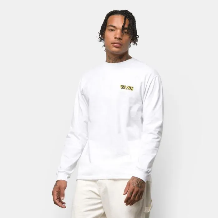 Vans Seismic Activity Long Sleeve TShirt White Mens TShirts and Tanks Vans Seismic Activity Long Sleeve TShirt White Mens TShirts and Tanks
