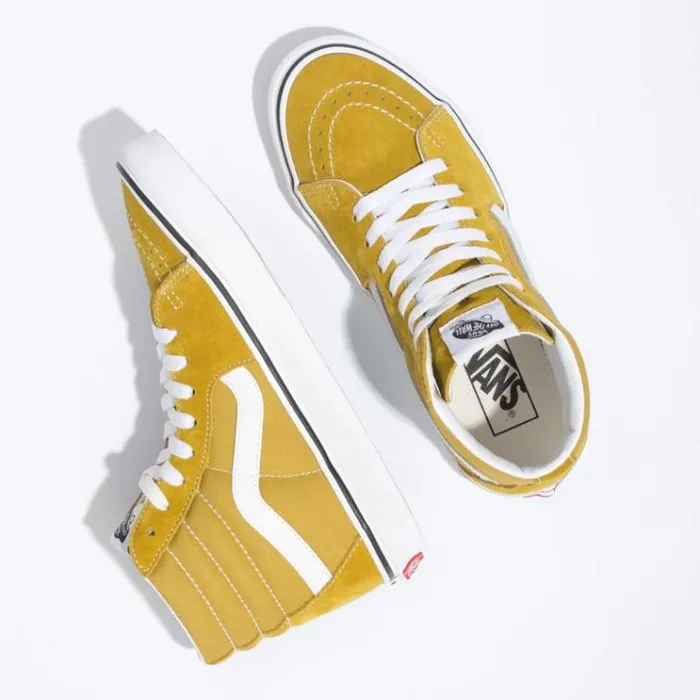 Vans Sk8Hi Olive OilTrue White MensWomens Classics Shoes Vans Sk8Hi Olive OilTrue White MensWomens Classics Shoes