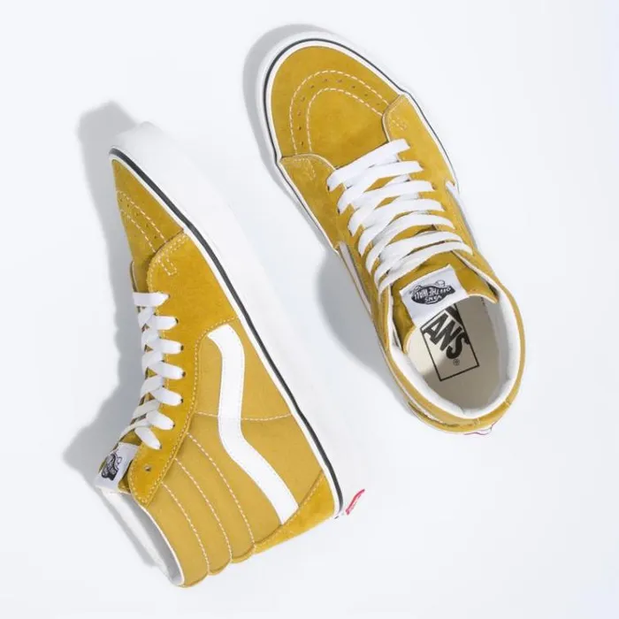 Vans Sk8Hi Olive OilTrue White MensWomens Classics Shoes Vans Sk8Hi Olive OilTrue White MensWomens Classics Shoes