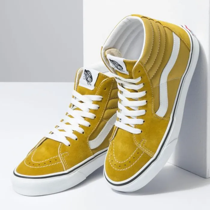 Vans Sk8Hi Olive OilTrue White MensWomens Classics Shoes Vans Sk8Hi Olive OilTrue White MensWomens Classics Shoes