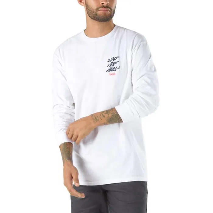 Vans V66 Off The Wall Long Sleeve TShirt White Mens TShirts and Tanks Vans V66 Off The Wall Long Sleeve TShirt White Mens TShirts and Tanks