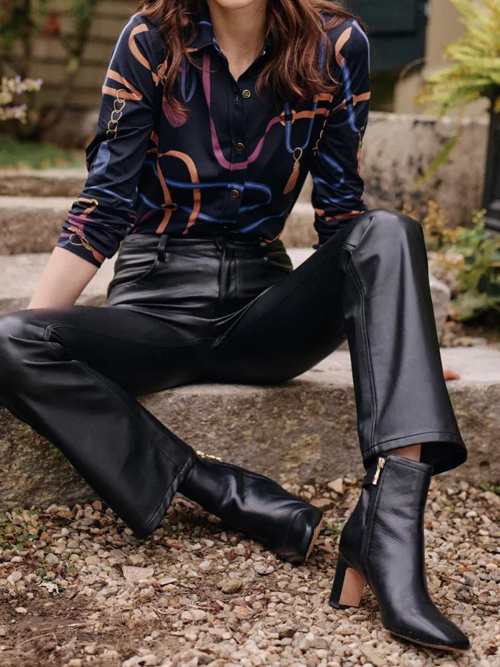 Vivvi Leather Ankle Boots Black Women JMcLaughlin Boots Vivvi Leather Ankle Boots Black Women JMcLaughlin Boots