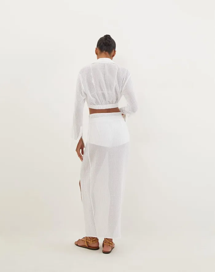 Women Alexia Detail Blouse 8211 Off White ViX Paula Hermanny Matching Sets