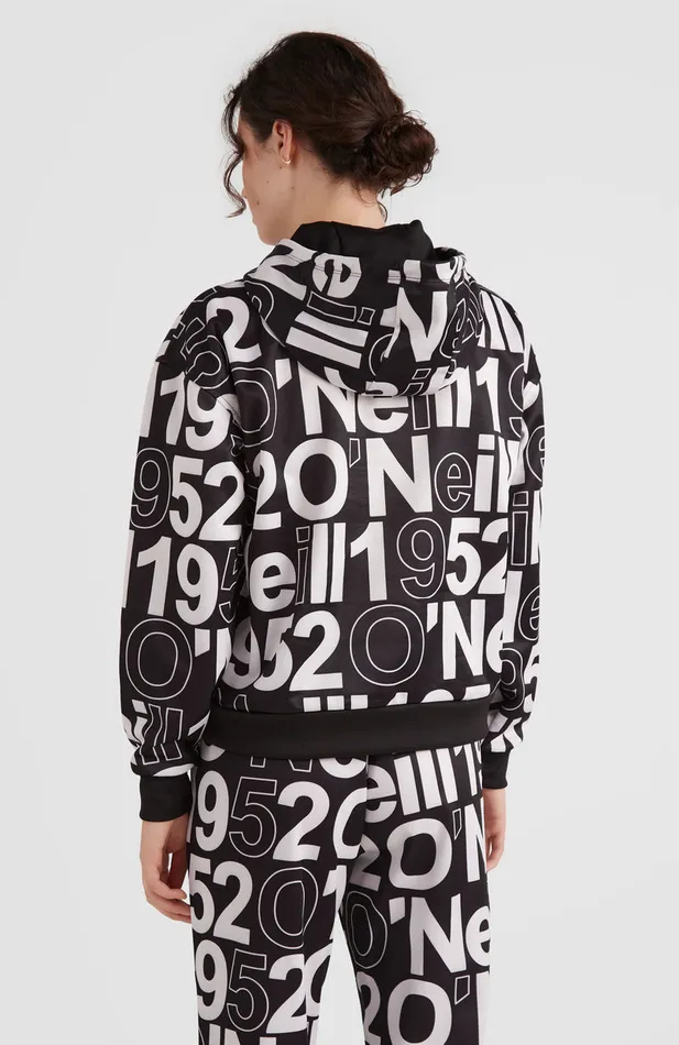 Women All Over Print Rutile Hooded Fleece White O039Neill Activewear Women All Over Print Rutile Hooded Fleece White O039Neill Activewear