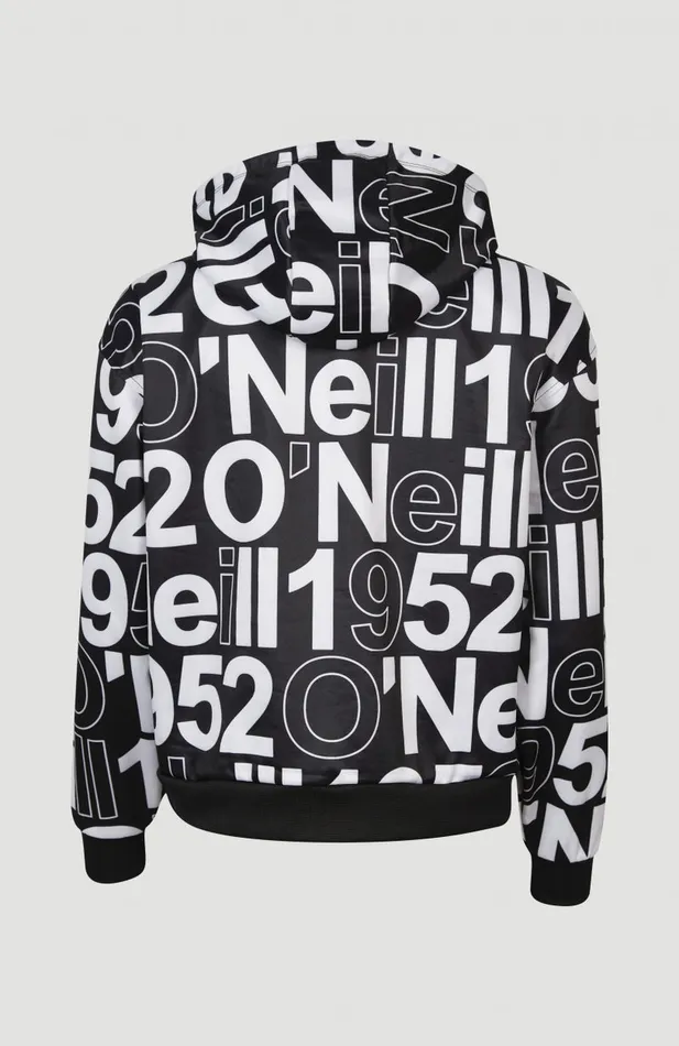 Women All Over Print Rutile Hooded Fleece White O039Neill Activewear Women All Over Print Rutile Hooded Fleece White O039Neill Activewear