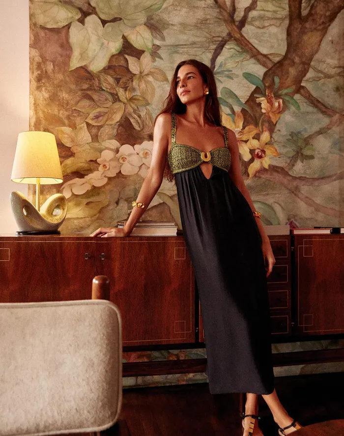 Women Aria Long Dress 8211 Black ViX Paula Hermanny Dresses