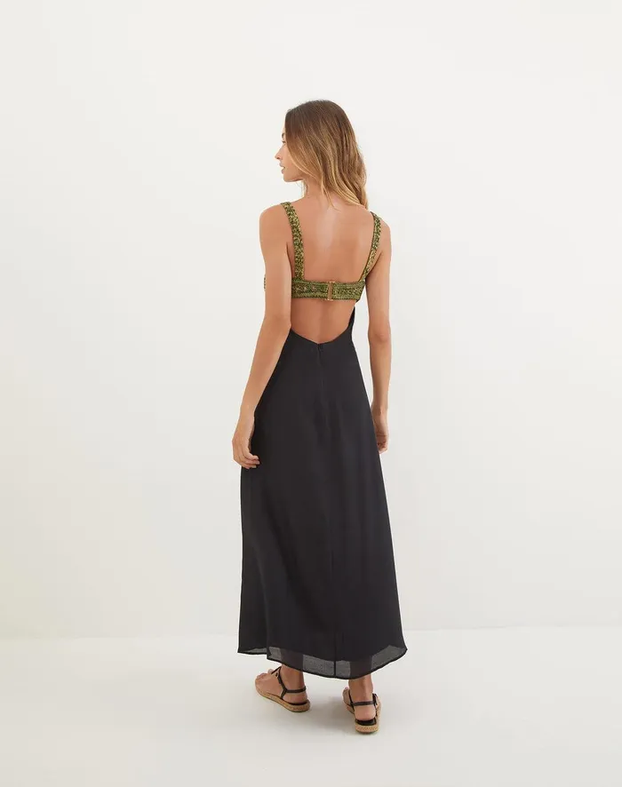 Women Aria Long Dress 8211 Black ViX Paula Hermanny Dresses
