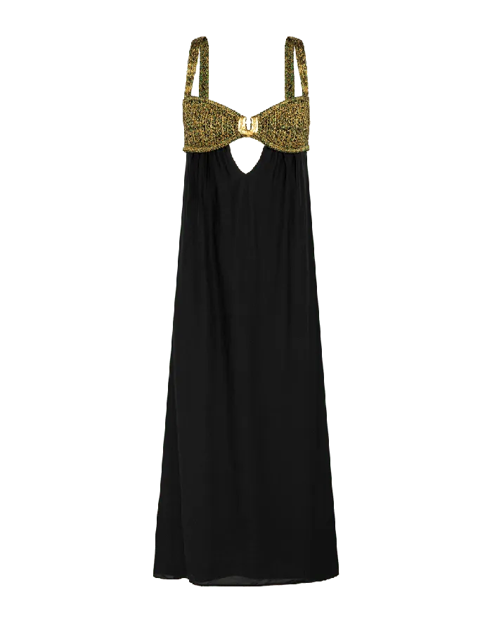 Women Aria Long Dress 8211 Black ViX Paula Hermanny Dresses